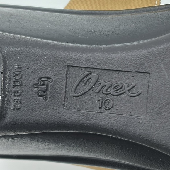 Onex Rhinestone Embellished Thong Sandals Slides Tan Made in USA size 10 - Picture 4 of 5